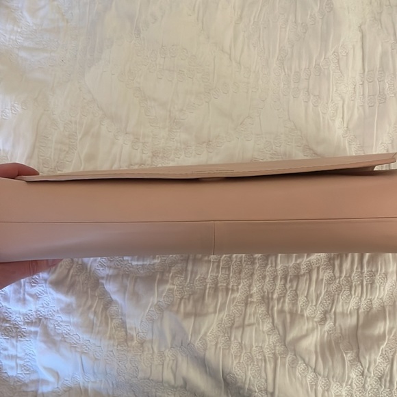 Pink leather clutch evening handbag - Picture 5 of 9